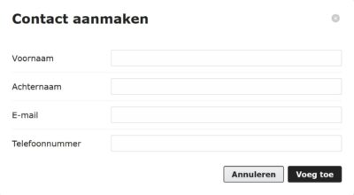 Contact aanmaken